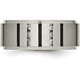 thumbnail image 5 of Chisel Titanium Brushed and Polished Black IP-plated 0.15 Carat Diamond 9.2mm Band - Ring Size 8.5 Natural Diamonds, 5 of 8