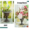 thumbnail image 6 of Sungmor Cast Iron Tabletop Flower Vase, Vintage Pretty French Urn Planter Design, 7" Tall 6.6" Wide Decorative Centerpiece Flower Stand Plant Holder, Artificial Flower Arrangement Home Decor, 6 of 7