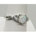 thumbnail image 2 of Size 10, White Fire Opal Topaz Sterling Silver Ring, 2 of 6