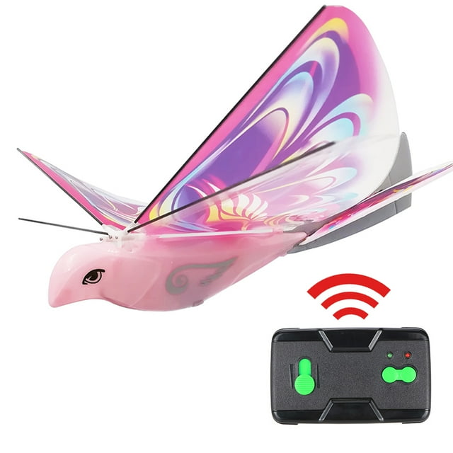 Drone electrónico con control remoto, pájaro volador, ligero, duradero, simulación luminosa, juguete para niños.