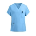 thumbnail image 3 of LHVUOA Women's Stylish Scrubs Healthcare Top, Breathable Stretch Scrub Shirts., 3 of 4