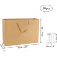 thumbnail image 3 of Paquete de 10 bolsas de papel con asas de 28 x 40 x 12 cm (11 x 15,7 x 4,7 pulgadas). Bolsas de papel kraft marrón para compras, fiestas y tiendas., 3 of 9