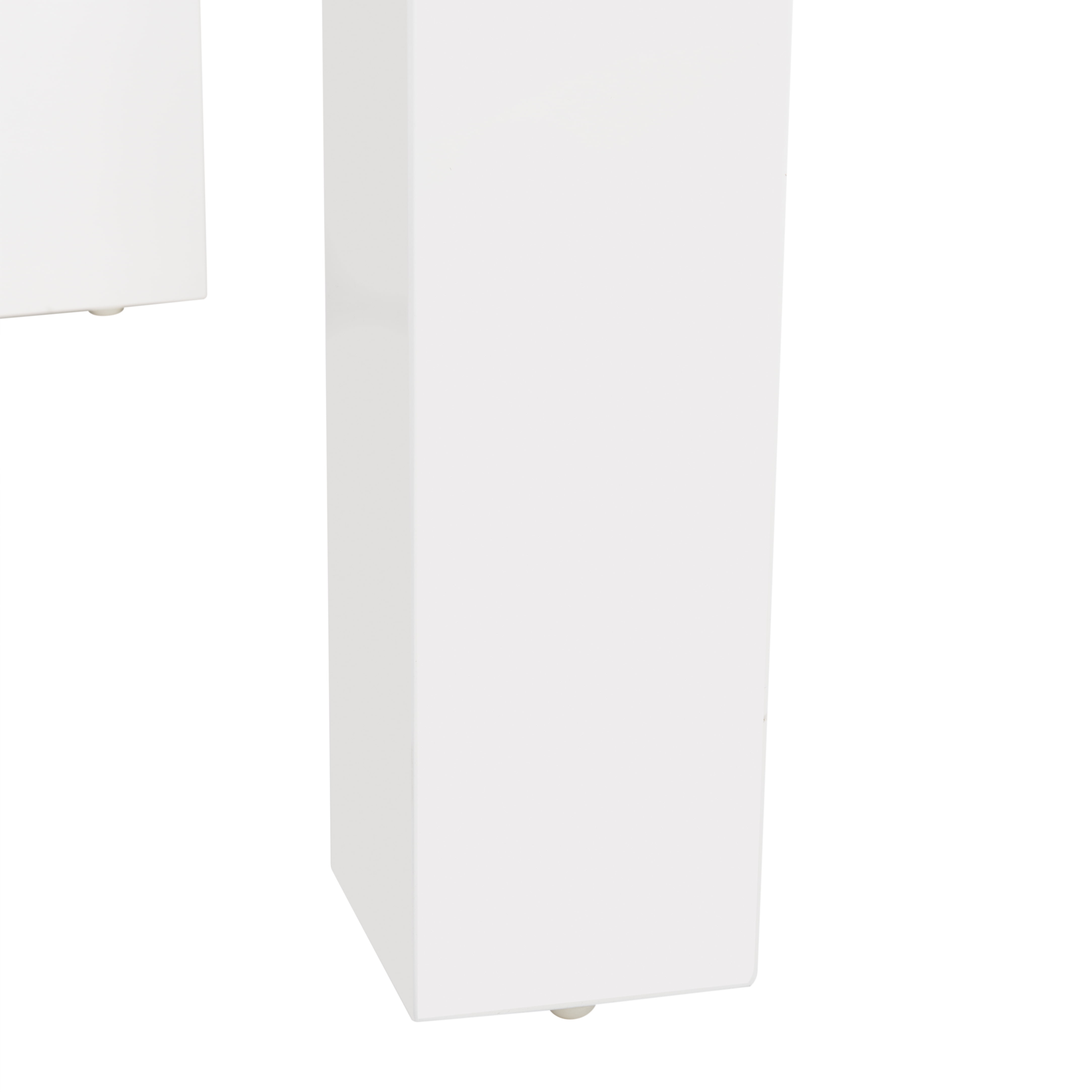 SAFAVIEH Enos Modern Lacquer Wood Desk, White/Chrome