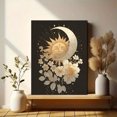 thumbnail image 6 of Celestial Sun Moon Floral Canvas Art, Boho Spiritual Wall Decor for Living Room Bedroom Meditation Yoga Zodiac, 6 of 8