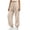 Beige, variant on SAWOBUUN Women High Waisted Joggers Pants Soft Loose Fit Sweatpants Casual Athletic Solid Color Pants with Pockets