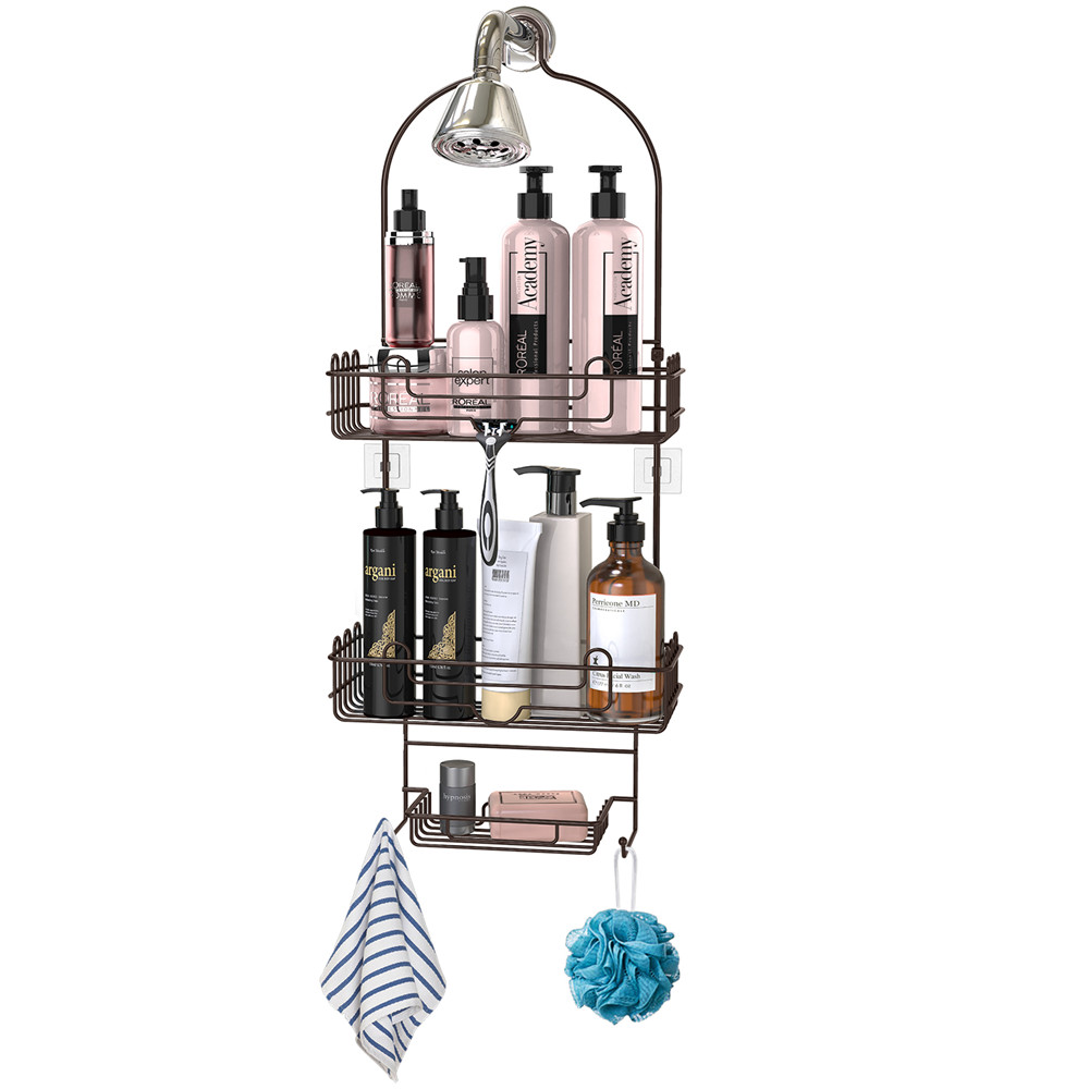 Bextsrack Hanging Shower Caddy, Stainless Steel Bathroom Shower Head