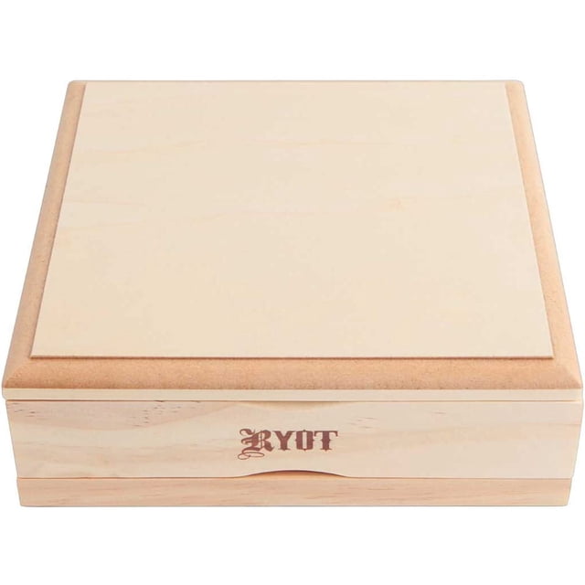 RYOT 7x7 (Wood Natural) \u2013 Compact Wooden Storage Box, Ideal for Storing Accessories, Features Sturdy Design, Great for Organizing Materials, Practical for Everyday Use and Travel