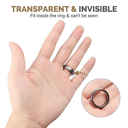 Feramox Ring Size Adjuster for Loose Rings 48 PCS Invisible Transparent  Ring Sizer Adjuster Fit Wide Rings
