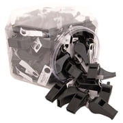 PLASTIC WHISTLE BLACK BIN 100