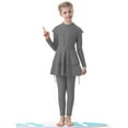 thumbnail image 5 of Swimsuit for Girls Three piece Long Sleeve Full Cover Hijab Set Summer Swimsuit for Teen Girl 11-12 Years, 5 of 5