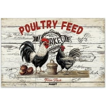 3pcs/Set Farm Rub on Transfers for Furniture and Crafts 6x12 inch Rooster Chicken Furniture Decals Poultry Feed Transfer Stickers Rub on Decals for Wood Furniture Home Decor