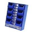 thumbnail image 2 of colaxi Hardware Parts Organizer Wall Mounted Storage Bins for Bolts Small Items Nails Blue, 2 of 10