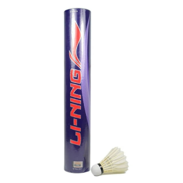 Li-Ning Strike 76 Feather Badminton Shuttlecocks White , Speed 76 | High Quality Duck Feather | Pack Of 12