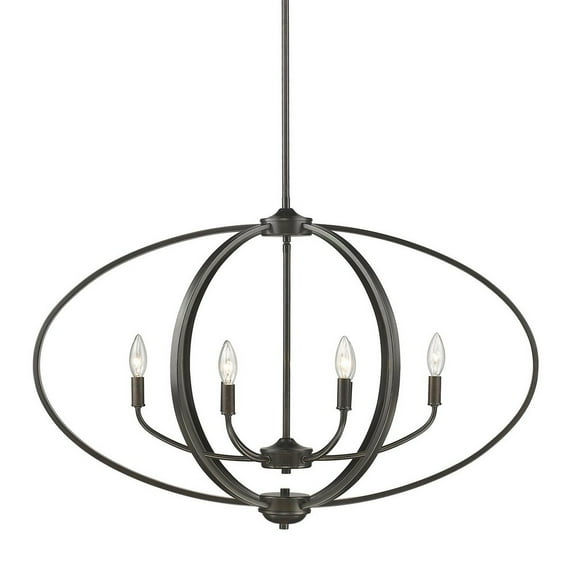 Golden Lighting Colson EB Linear Chandelier in Etruscan Bronze