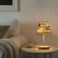 thumbnail image 6 of WOBOGO Snowman Gift Table Lamps Bedroom 3-Speed Dimmable Farm Style with Fabric Shade for Reading and Home Office, 6 of 8