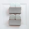 thumbnail image 4 of Porta Zapatillas de Baño de Pared, Organizador de Zapatos Sin Taladro para Baño o Ducha, Soporte de Almacenamiento de Plástico que Ahorra Espacio, Gris, 22.5x13.5x10.5cm, 4 of 6