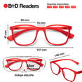 thumbnail image 4 of Lentes de Lectura B+D Max Readers Rojo, 4 of 9
