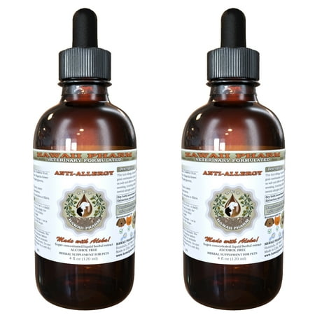 Anti-Allergy, VETERINARY Natural Alcohol-FREE Liquid Extract, Pet Herbal Supplement 2x4