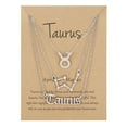 thumbnail image 1 of Twelve Constellations Gold Clavicle Necklace Set with Paper Card for Women Friendship Pendant, 1 of 2