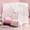 White, variant on Twin Size Bed Canopy with Lights, Bed Canopy for Girls Princess with Luminous Stars, Canopy Bed Curtains for Twin Bed Kids Indoor Decor Bedroom, 4 Corner Post Bed Bunk Canopy, Pink (Not Frame)