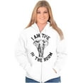 thumbnail image 3 of I'm the Elephant in Room Funny Joke Unisex Fleece Graphic Zip Up Hoodie Brisco Brands 2X, 3 of 5