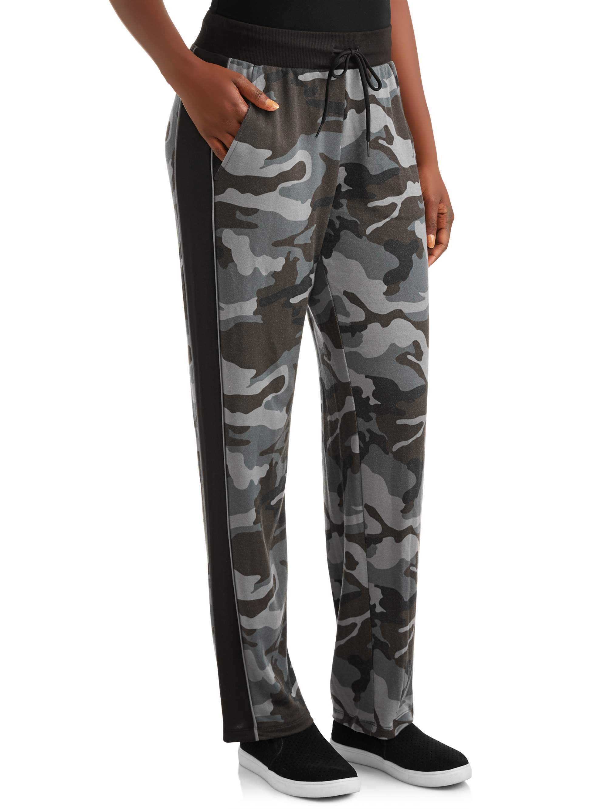 Athletic Works Women's Athleisure French Terry Camo Sweatpants ...
