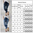 thumbnail image 3 of Pantalones vaqueros con cintura elástica y entrepierna caída para mujer, pantalones harén, pantalones largos de mezclilla con cordón, 3 of 3