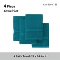 thumbnail image 4 of Juego de toallas de baño LANE LINEN Luxury, 100% algodón, paquete de 4 unidades Sea Port, 4 of 8