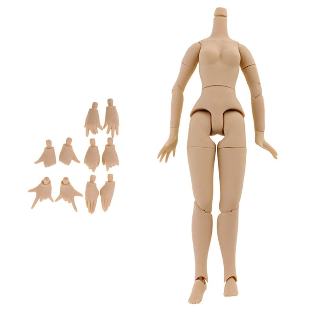 Nuevo Flexible 19 articulaciones piel japonesa cuerpo desnudo + 5 pares conjunto s de pose mixta para muñeca de p yotijar 19 articulaciones Blythe Doll Cuerpo