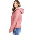 thumbnail image 2 of Love Tree Women's Juniors Reversible Sherpa Puffer Outerwear Jacket (Small, Mauve), 2 of 4