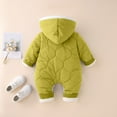 thumbnail image 4 of Gibobby Cute Baby Bear Fleece Jumpsuit Girls Boys Warm Hooded Coverall Romper Newborn Fluffy Outerwear Snowsuit(Green,6-12 Months), 4 of 4