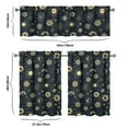 thumbnail image 6 of Kitchen Curtains 36 Inch Short - 3 Panel Set, Gothic Celestial Sun and Moon Print, Mystical Starry Night Astrology Aesthetic, Rod Pocket Window Curtain, Easy Wash, 6 of 6