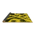 thumbnail image 2 of Ahgly Company Indoor Square Abstract Yellow Modern Area Rugs, 8' Square, 2 of 4
