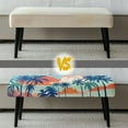 thumbnail image 6 of POLERO Dining Bench Covers, Stretch Cushion Covers Removable Washable Bench Slipcover, Watercolor Palm Tree Printed Rectangle Seat Protector for Dining Room, Living Room, Bedroom, Kitchen, 6 of 7