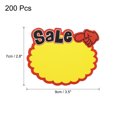 thumbnail image 2 of Uxcell 200pcs Retail Star Burst Signs 3.5"x2.8" para tienda, amarillo (Estilo 4), 2 of 6