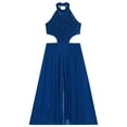 thumbnail image 5 of Zaldita Kids Girls Shiny Sparkly Ballroom Jumpsuit Jazz Latin Ballet Leotard Dance Dress Samba Rumba Dancewear Navy Blue 16, 5 of 7