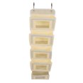 thumbnail image 3 of Over Door Organizer, Hanging Closet Organizer Nonwoven Multilayer Easy To Assemble  For Closet Khaki 5 Compartments, 3 of 8