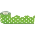 thumbnail image 2 of Teacher Created Resources Paper Lime Polka Dots Scalloped Rolled Classroom Border, 3 Rolls, 2 of 3