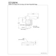 thumbnail image 2 of Kingston Brass CC12001K 5/8" OD Comp x 3/4" Hose Thread Quarter-Turn Angle Stop Valve with Flange, Polished Chrome, 2 of 2