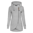 thumbnail image 1 of Timegard Hoodies for Women Front Zip Drawstring Sweatshirt Coats Long Sleeve Fall Comfy Outerwear with Pockets, 1 of 3