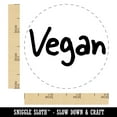 thumbnail image 2 of Vegan Text Self-Inking Rubber Stamp Ink Stamper - Brown Ink - Small 3/4 Inch, 2 of 7