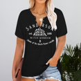 thumbnail image 2 of Womens Spring Short Sleeve Tees Country Music Print Vacation Tops Casual V-Neck Trendy Fashion T Shirts, 2 of 4