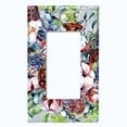 thumbnail image 5 of Metal Light Switch Plate Cover Cotton Flower Bouquet Pastel Blue FLW015, 5 of 13