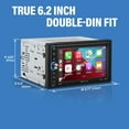 thumbnail image 5 of Planet Audio P62CP Car Stereo - Apple CarPlay, Double Din, 6.2 inch Touchscreen, Bluetooth, No CD DVD Player, AM/FM Radio Receiver, Wireless Remote Control, USB, SD, 5 of 13