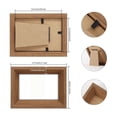 thumbnail image 2 of 3x4 Inch Wooden Mini Photo Frame with Back Stand, Desktop or Wall Display Frame for 2.4x3 Inch Photos, Small Tabletop and Hanging Picture Frame in Classic Wood Finish, 2 of 7