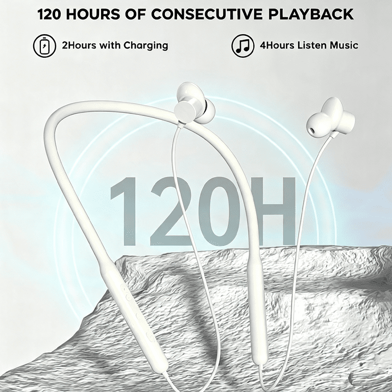 Cshidworld Neckband Bluetooth Earbuds with 120-Hour Playtime photo 4