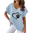 thumbnail image 2 of LSLJS Blouses pour Femmes Col en V Imprimé T - Mode Confortable, Cadeaux pour Femmes, 2 of 5