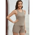 thumbnail image 2 of HEARTNICE Womens Shorts Pajama Set, Ribbed Knit Tank Top and Shorts Pj Lounge Sets Sleepwear, 2 of 6