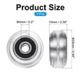 thumbnail image 2 of 4 Pcs Roue d'Imprimante 3D avec Roulement Linéaire 625RS, Roue à Poulie en Plastique pour Imprimante 15D, Transparent, 2 of 5