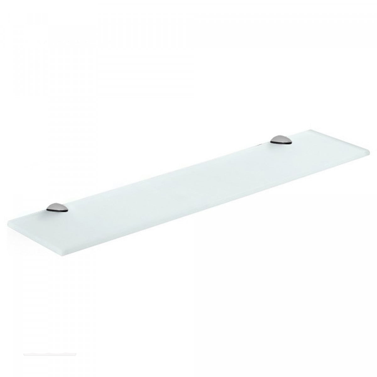 8" X 18" Rectangle Floating Frosted Glass Shelf Kit with 2 Small
